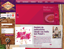 Tablet Screenshot of pataks.nl
